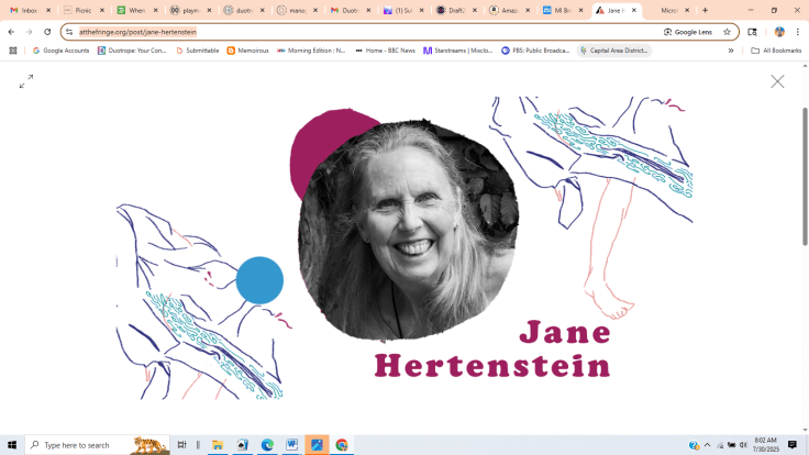 NEWS: New Work Out/My workshop on Flash Memoir, Fringe&nbsp;Festival